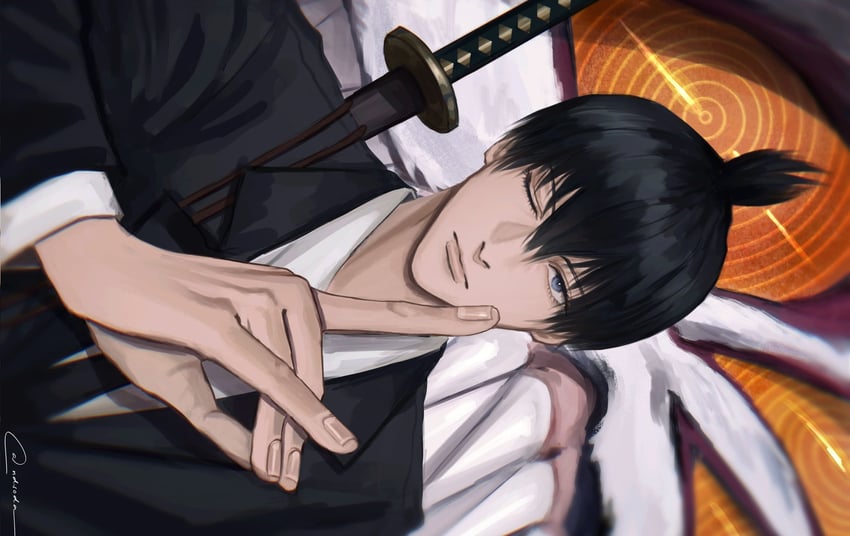 hayakawa aki and fox devil (chainsaw man) drawn by ndsoda