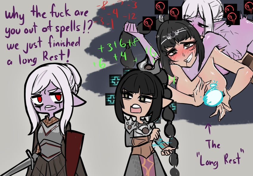 shadowheart and minthara (dungeons & dragons and 2 more) drawn by centurii-chan