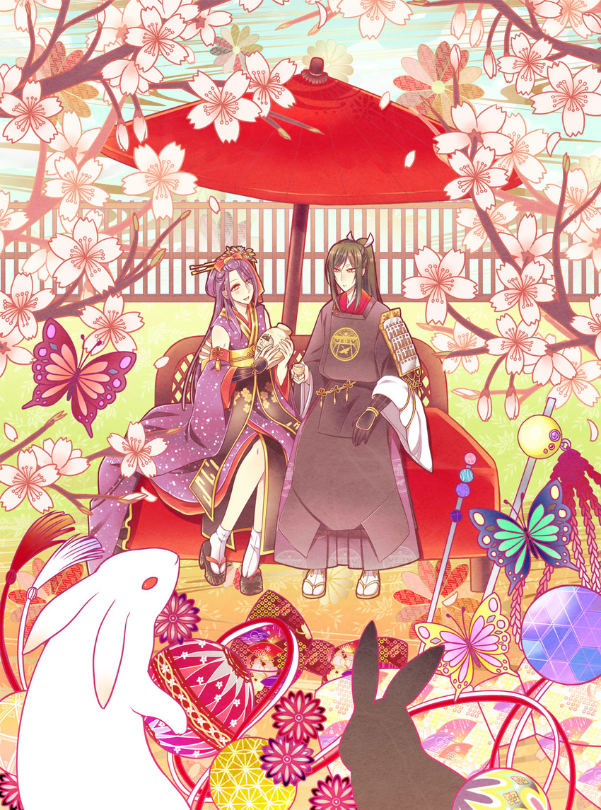 tarou tachi and jirou tachi (touken ranbu) drawn by moegi_(honey_122)