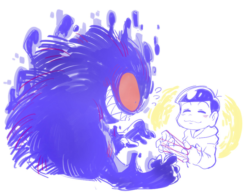 akumatsu and kamimatsu (osomatsu and 1 more) drawn by chiyo_(shuten_dj)