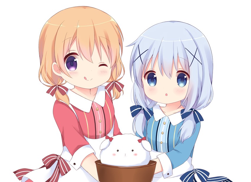 kafuu chino, hoto cocoa, and tippy (gochuumon wa usagi desu ka?) drawn by chatsune_(white_lolita)