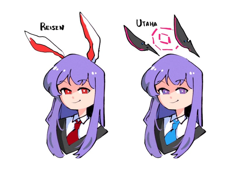 reisen udongein inaba and utaha (touhou and 1 more) drawn by kinzaibatsu91