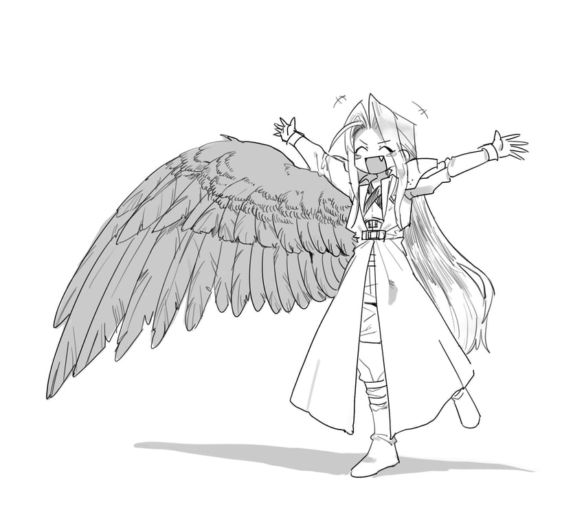 sephiroth (final fantasy and 1 more) drawn by hattouissenbaka