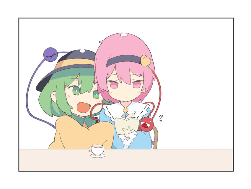 komeiji koishi and komeiji satori (touhou) drawn by saryuu_(iriomote)