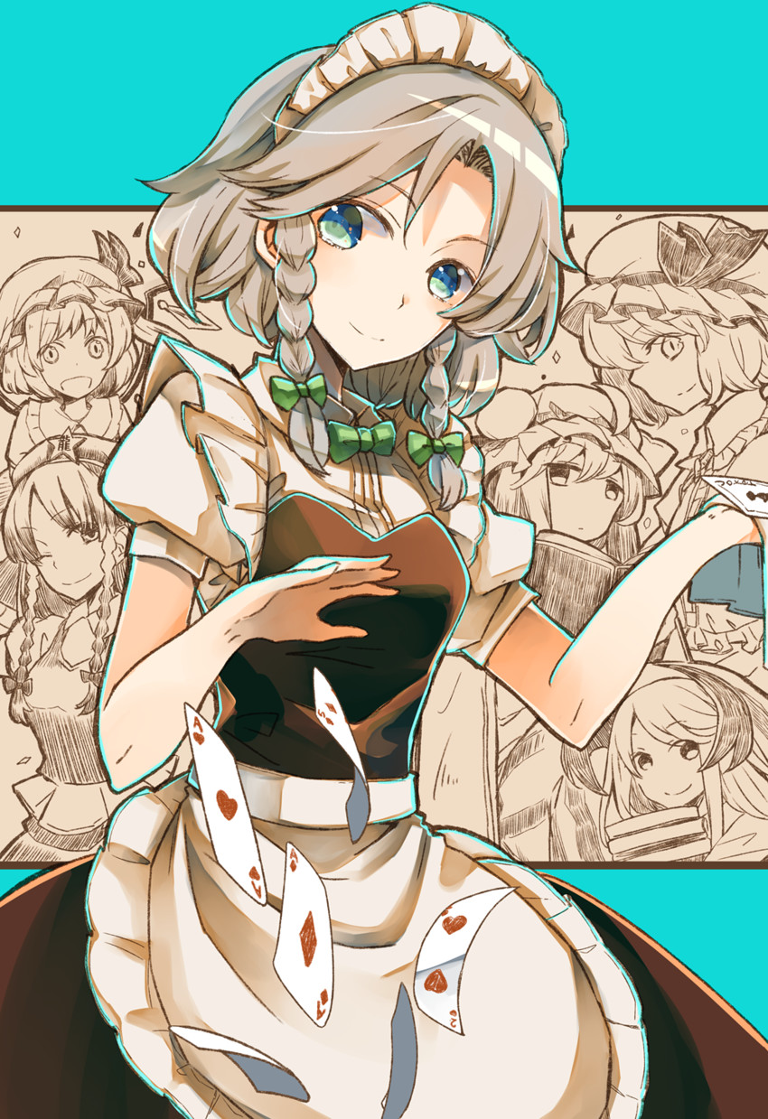 remilia scarlet, flandre scarlet, izayoi sakuya, patchouli knowledge, hong meiling, and 1 more (touhou) drawn by atoki