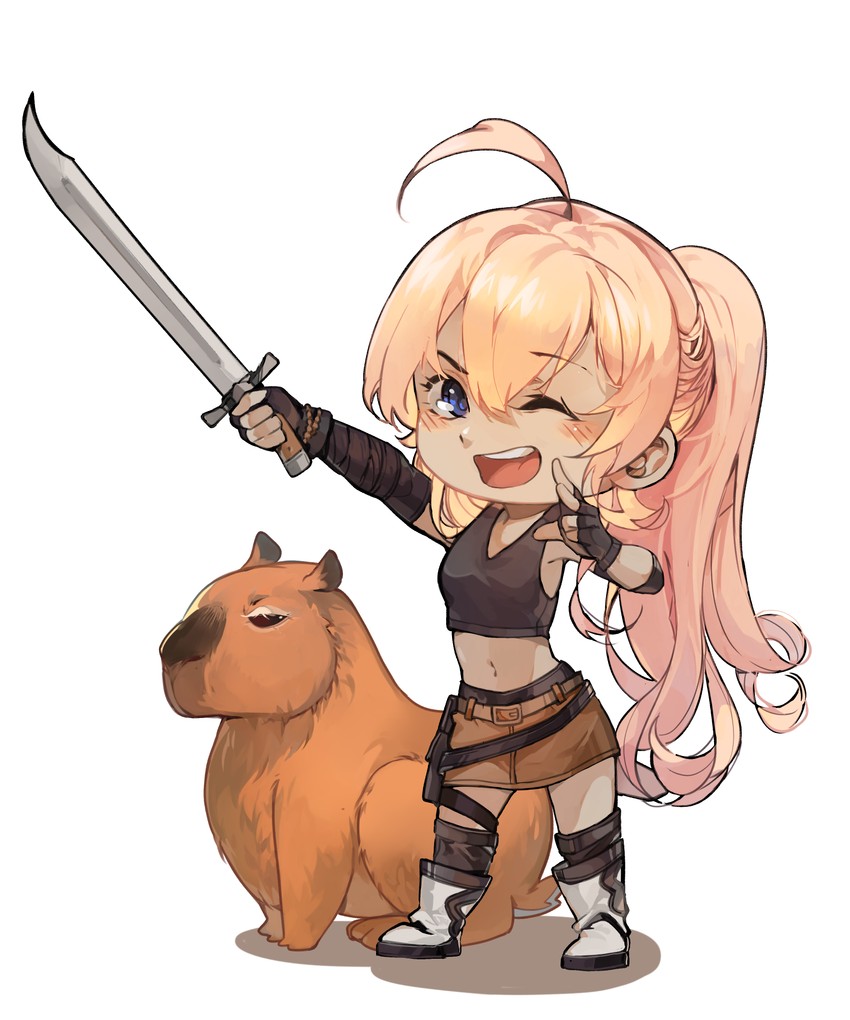 marisa and kapi (the girl from arkanya) drawn by closz