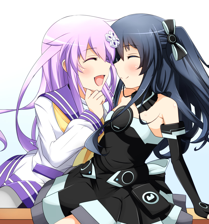 nepgear and uni (neptune and 1 more) drawn by warabi_mochi_(ehimedaisuki)