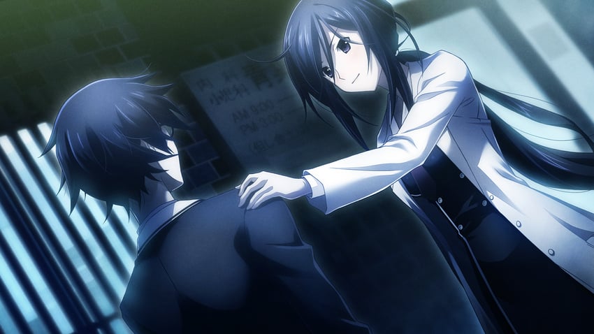 miyashiro takuru and kunosato mio (chaos;child) drawn by sasaki_mutsumi