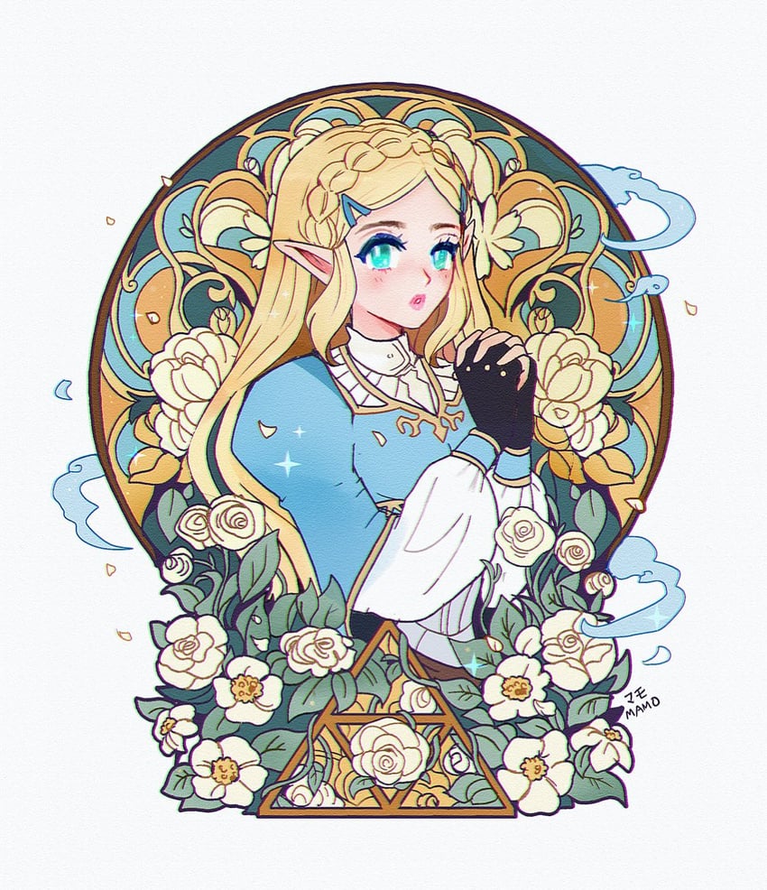 princess zelda (the legend of zelda and 1 more) drawn by mamobot