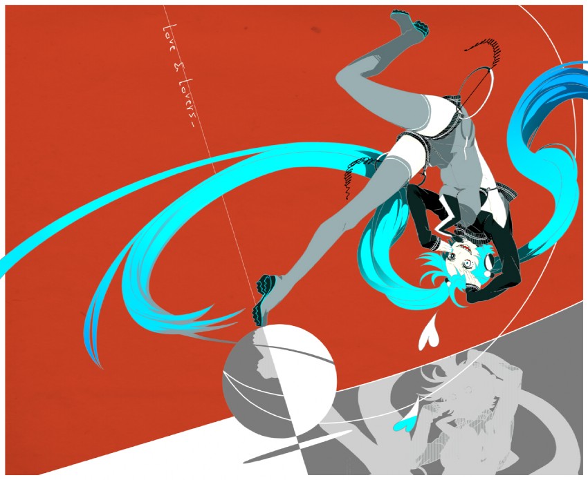 hatsune miku (vocaloid and 1 more) drawn by mohikan5