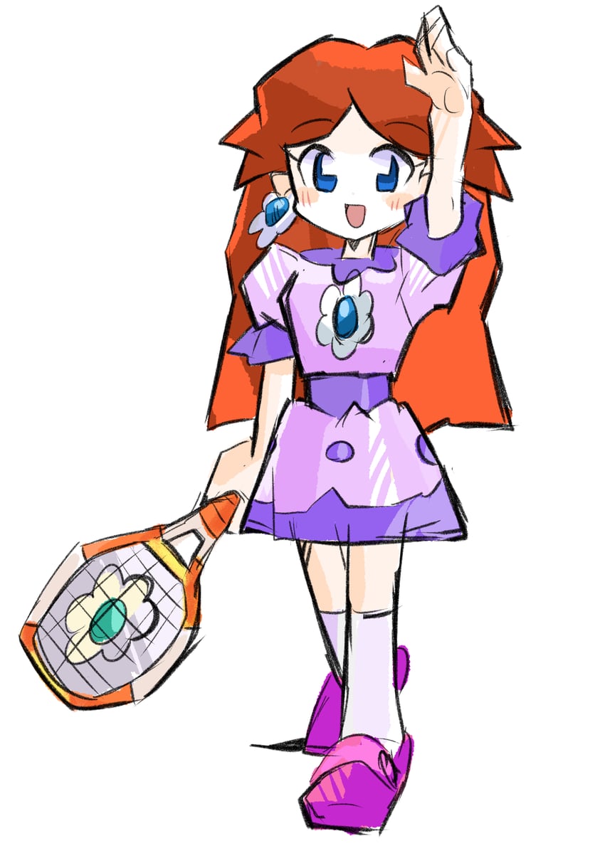 princess daisy (mario and 1 more) drawn by rakugaki_shitagari-ya