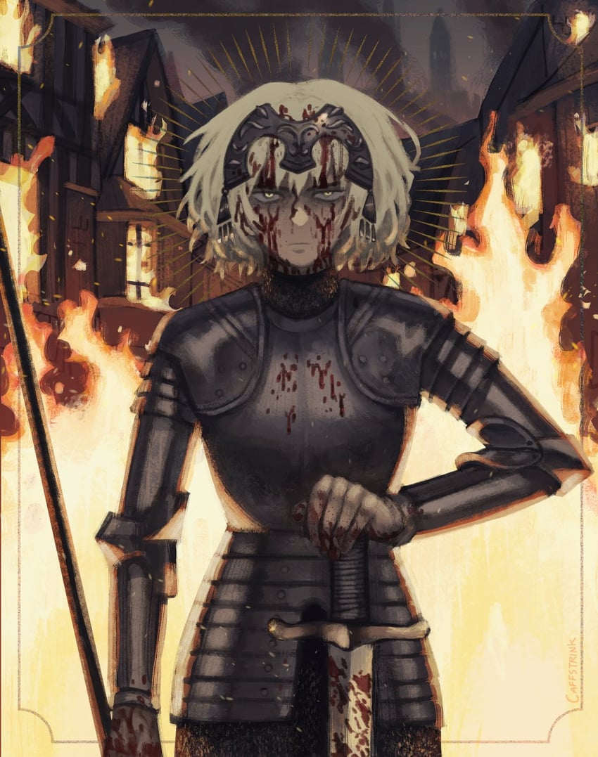 jeanne d'arc alter (fate and 1 more) drawn by rib_(arjunyanya)