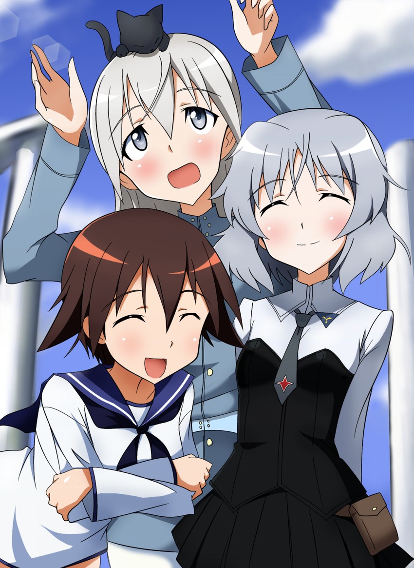 sanya v. litvyak, eila ilmatar juutilainen, and miyafuji yoshika (world witches series and 1 more) drawn by tokiani