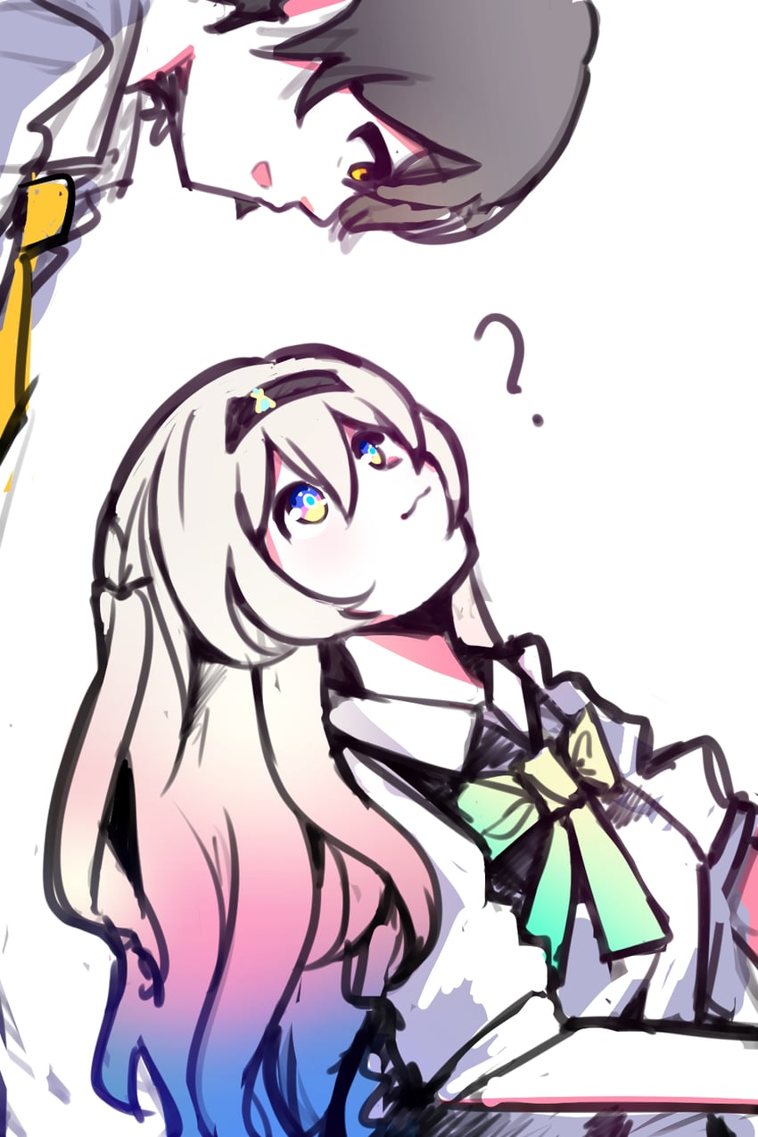 trailblazer, firefly, and caelus (honkai and 1 more) drawn by electronduck