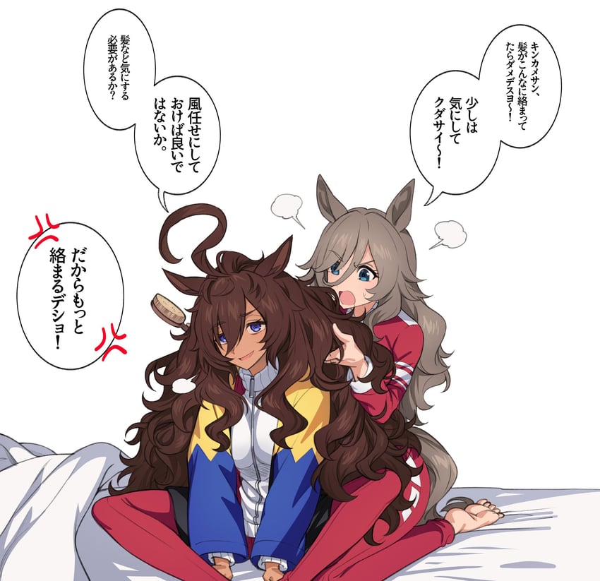 perry steam and king kamehameha (umamusume and 1 more) drawn by fukuro_(maruaru00)