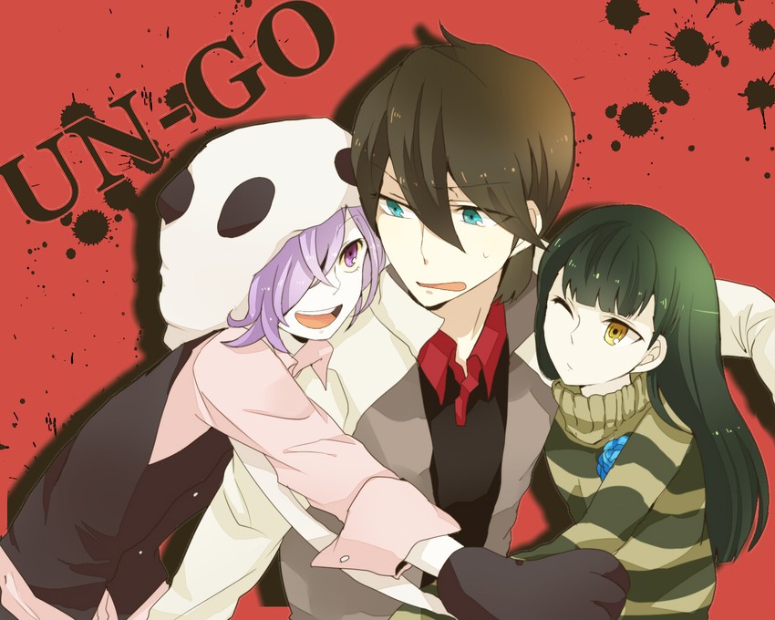 sasa kazamori, inga, and yuuki shinjuurou (un-go) drawn by taka_tani