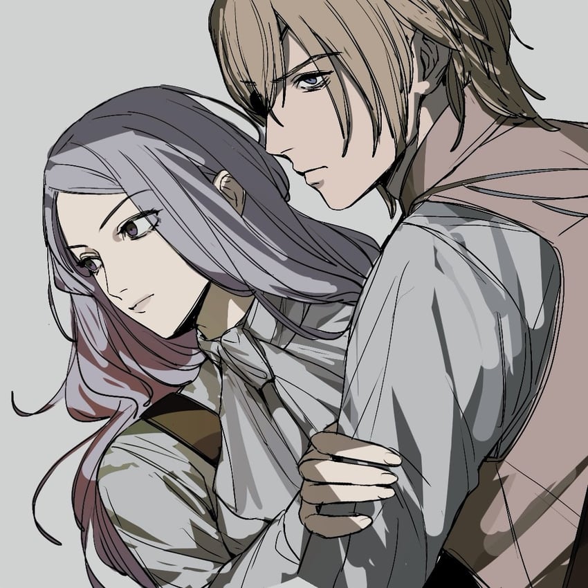 edelgard von hresvelg and dimitri alexandre blaiddyd (fire emblem and 1 more) drawn by amikoiiko