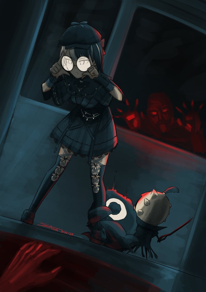 shiori novella and novelites (hololive and 1 more) drawn by stoveface