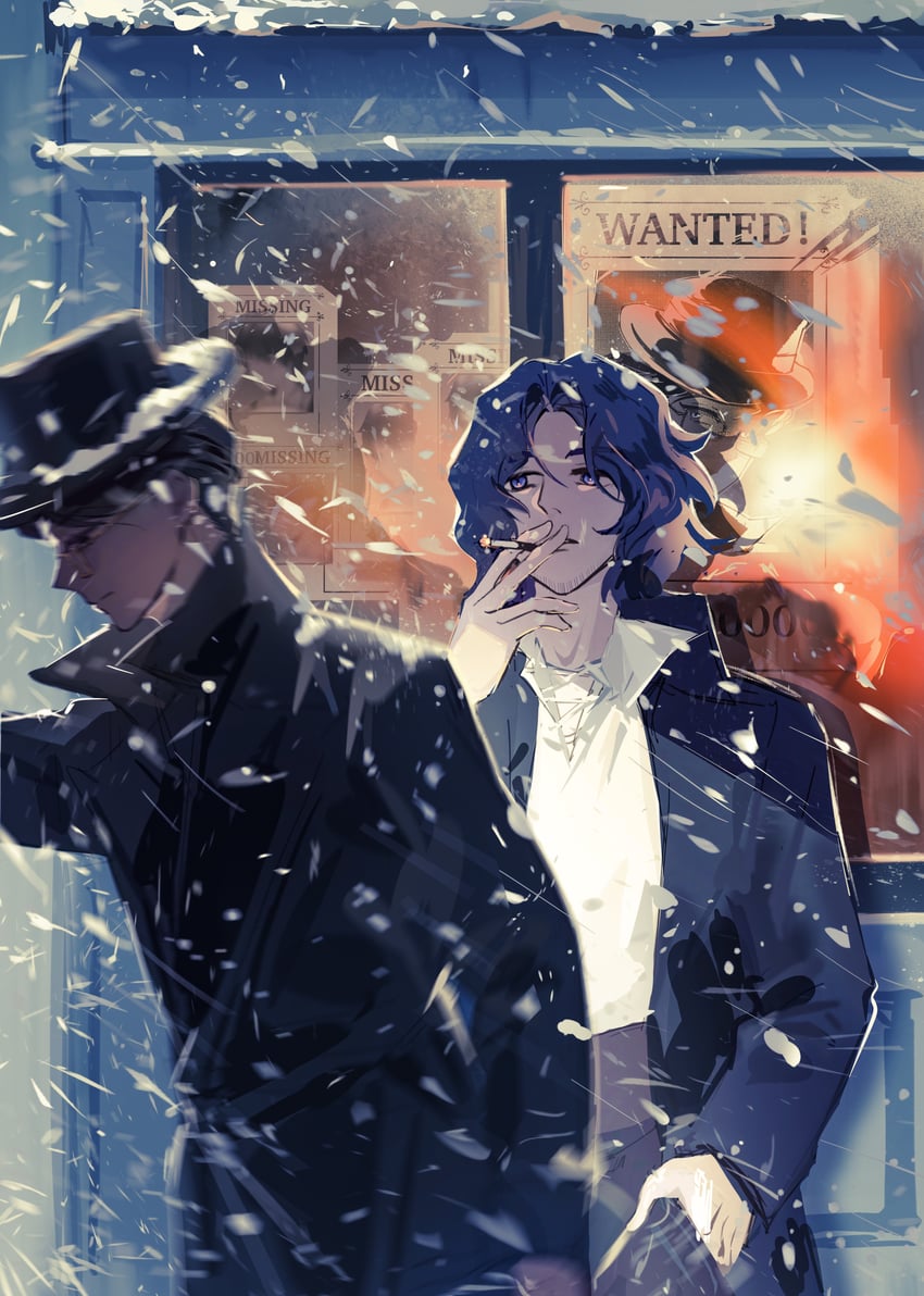 klein moretti, gehrman sparrow, and alger wilson (lord of the mysteries) drawn by 1003x