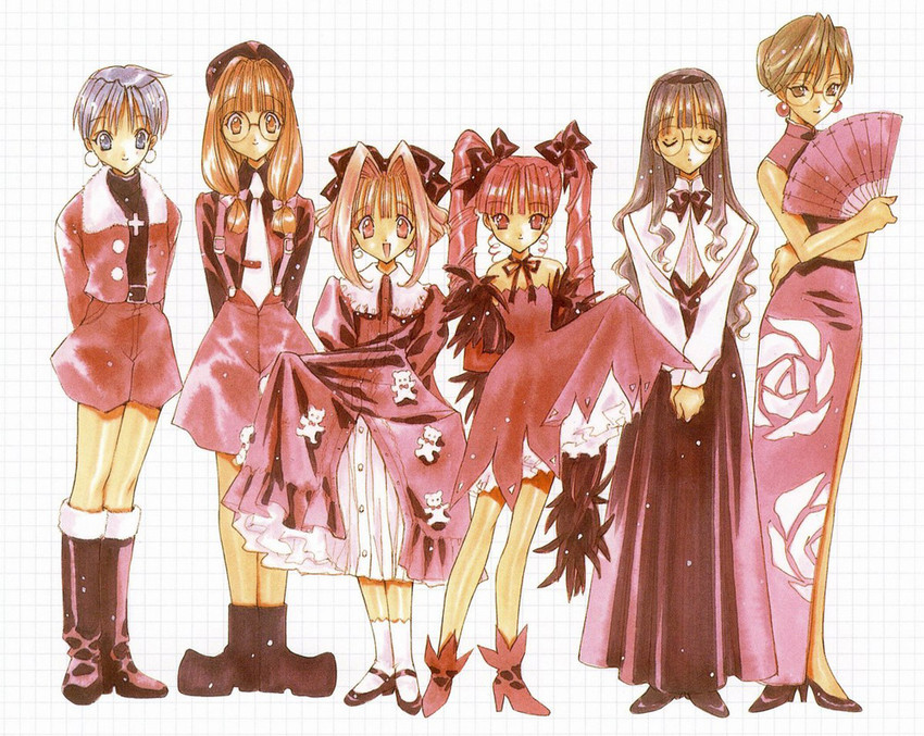 teramoto tanpopo, kusunoki hatsumi, kurimoto yukina, rindou ayaka, matsumoto kurumi, and 1 more (angel flavor and 1 more) drawn by nanase_aoi