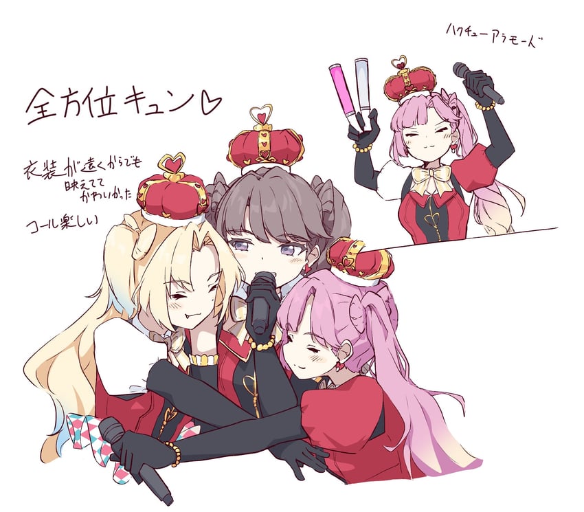 fujishima megumi, osawa rurino, and anyoji hime (love live! and 1 more) drawn by sio_pasta