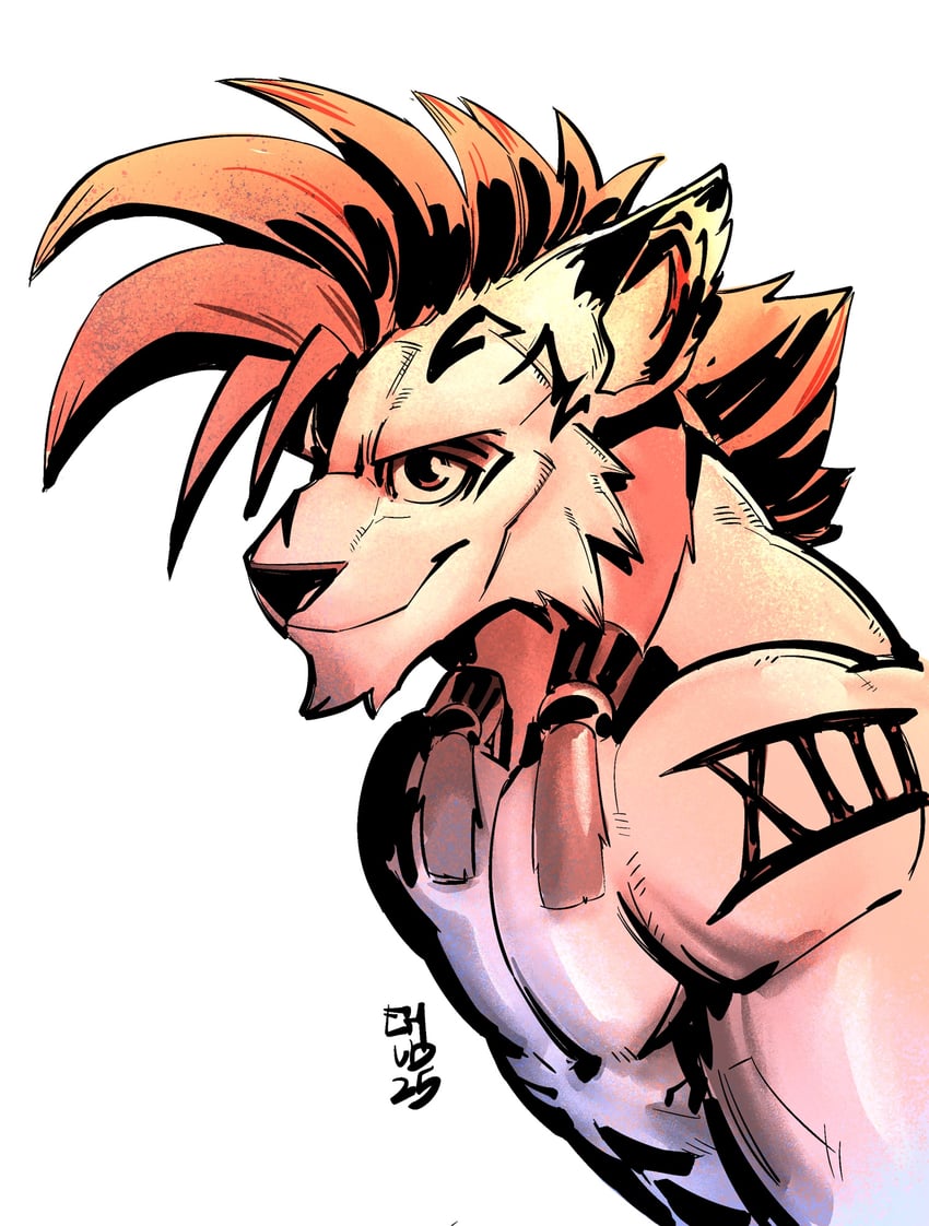 red xiii (final fantasy and 1 more) drawn by artofkurzweil