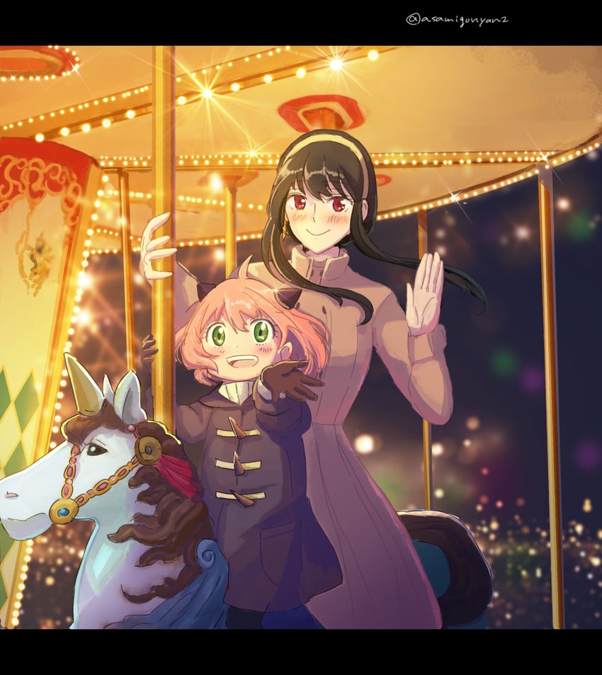 yor briar and anya (spy x family) drawn by gonyan_w