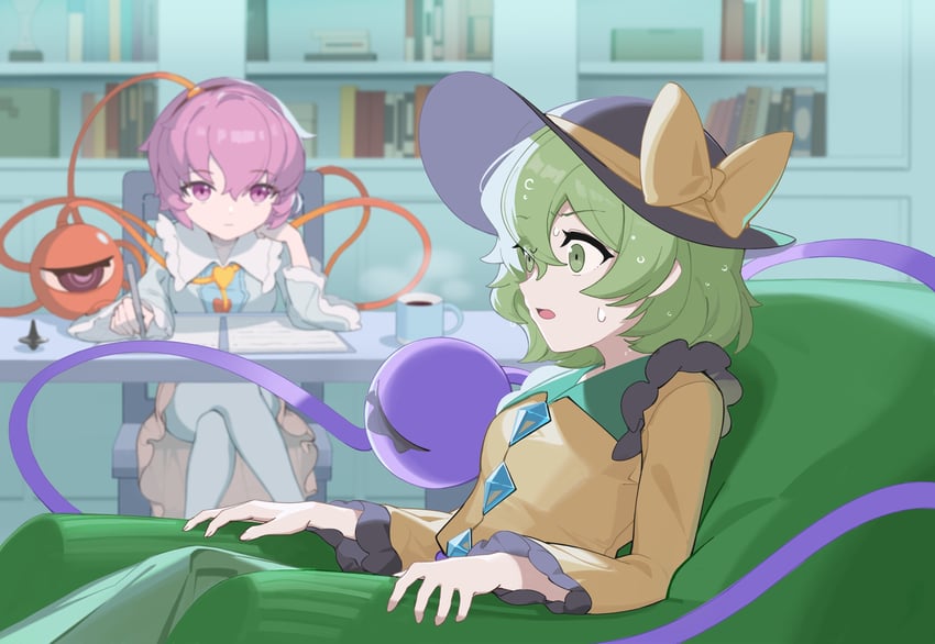 komeiji koishi and komeiji satori (touhou and 1 more) drawn by devilkillerx
