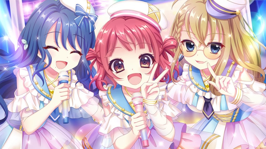 furumi chie, sorano neon, and futaba shiho (re:stage!) drawn by izumi_tsubasu