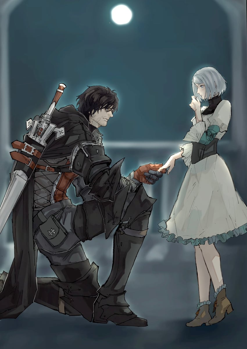 clive rosfield and jill warrick (final fantasy and 2 more) drawn by moyashi_san4
