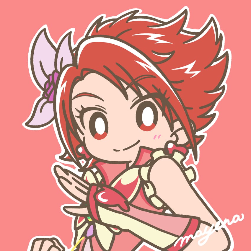 natsuki rin and cure rouge (precure and 1 more) drawn by mayena