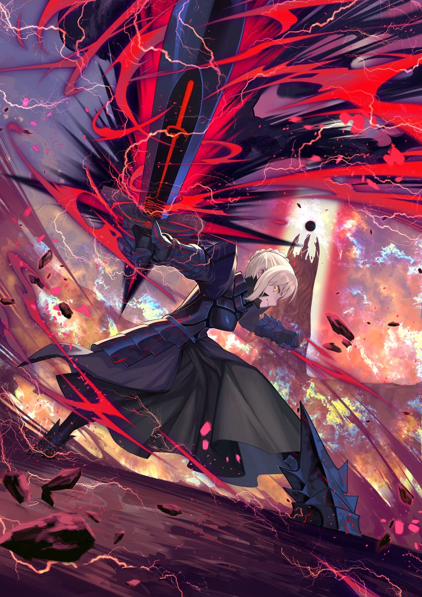 artoria pendragon and saber alter (fate and 2 more) drawn by teo_(telo_ruka)