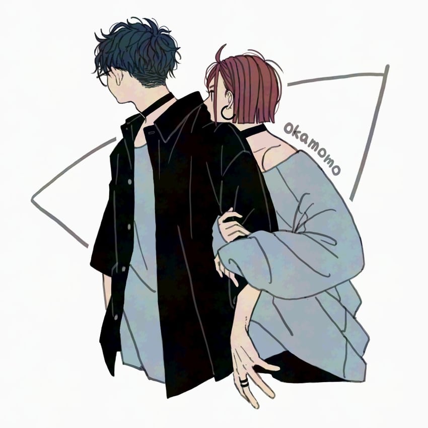 ayase momo and takakura ken (dandadan) drawn by k_ysd001