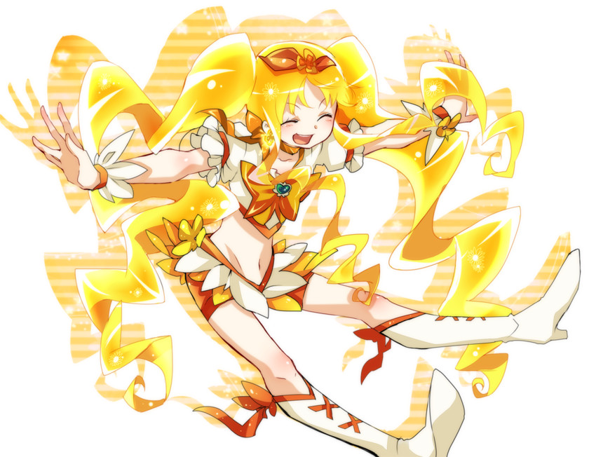 kurumi erika, myoudouin itsuki, cure marine, and cure sunshine (precure and 1 more) drawn by kamabo_ko