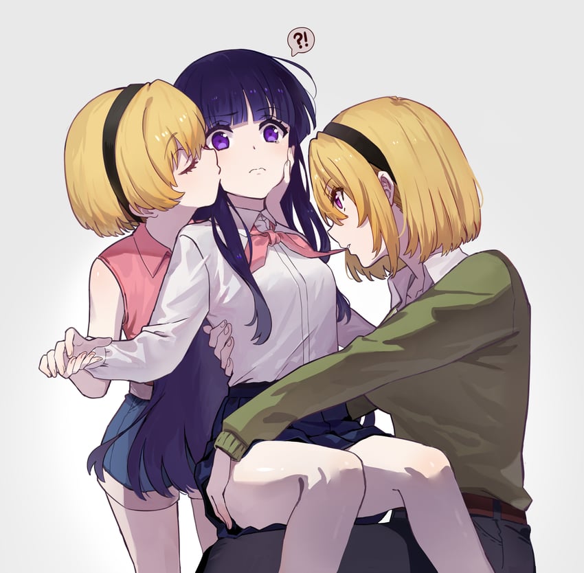 furude rika and houjou satoko (higurashi no naku koro ni and 1 more) drawn by usamin_(megumikira)