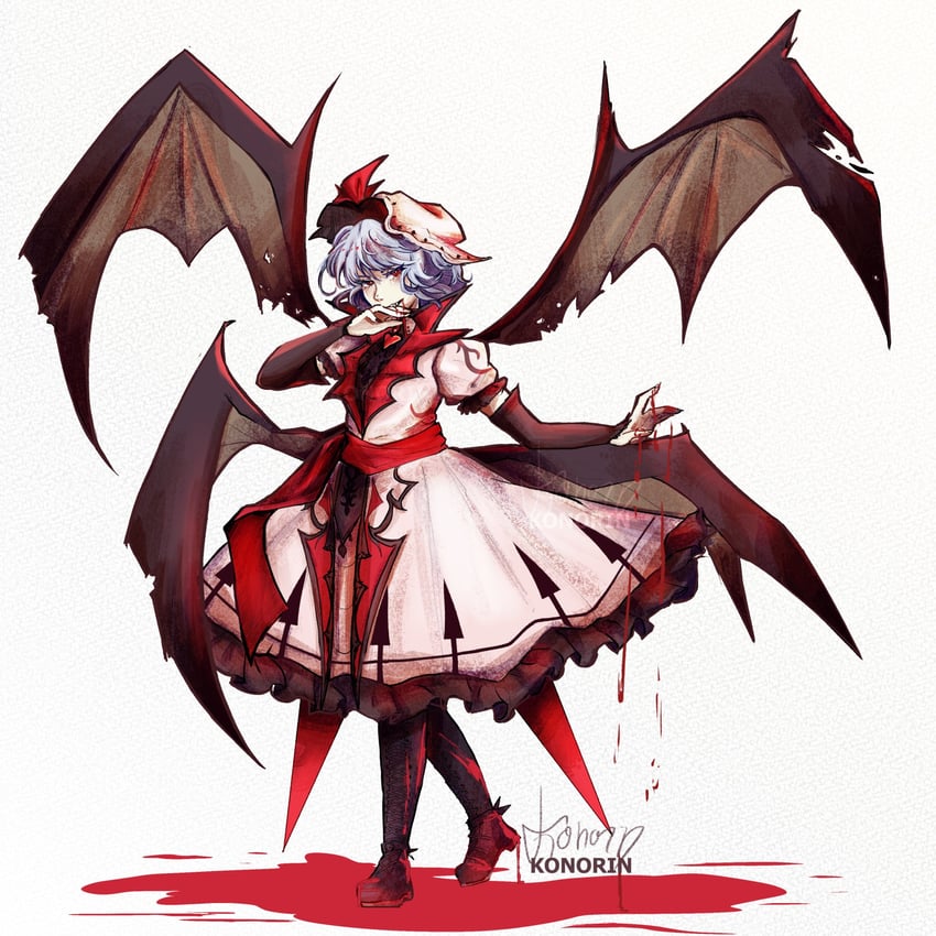 remilia scarlet (touhou and 1 more) drawn by konorin