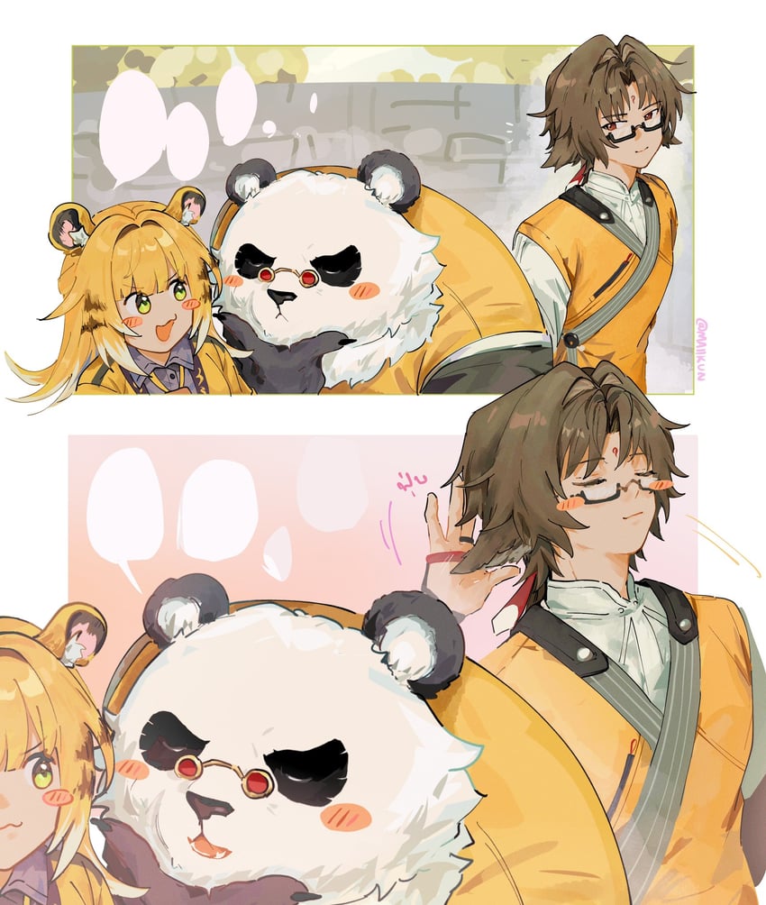 ju fufu, pan yinhu, and ye shiyuan (zenless zone zero) drawn by maiikun