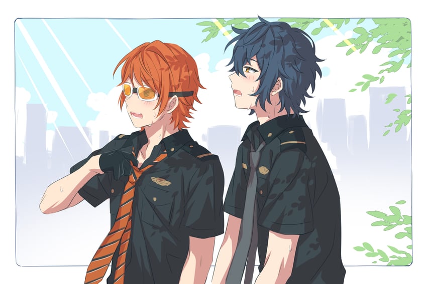 gray reverse and billy wise (helios rising heroes) drawn by sekina