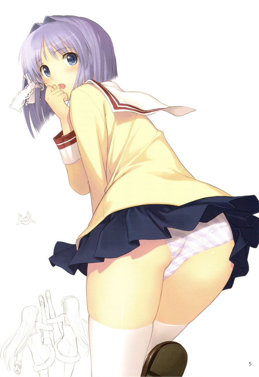 fujibayashi kyou, sakagami tomoyo, fujibayashi ryou, and sunohara youhei (clannad) drawn by tony_taka