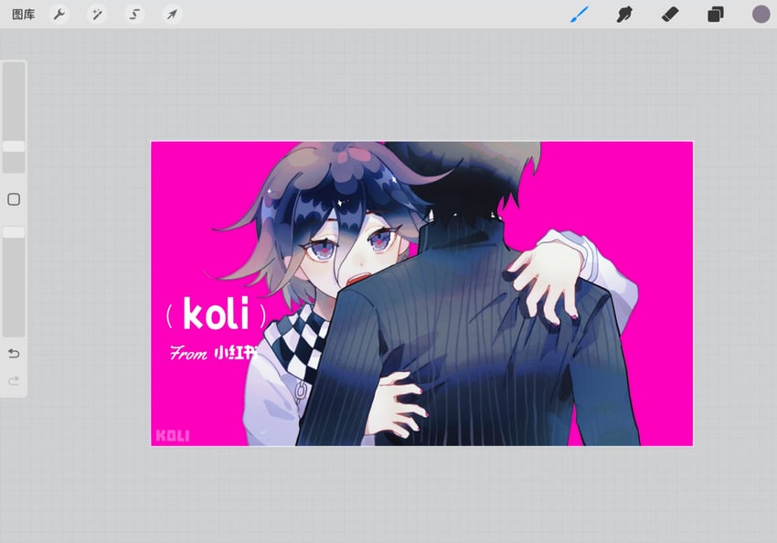 oma kokichi and saihara shuichi (danganronpa and 1 more) drawn by sanyue_bingbing