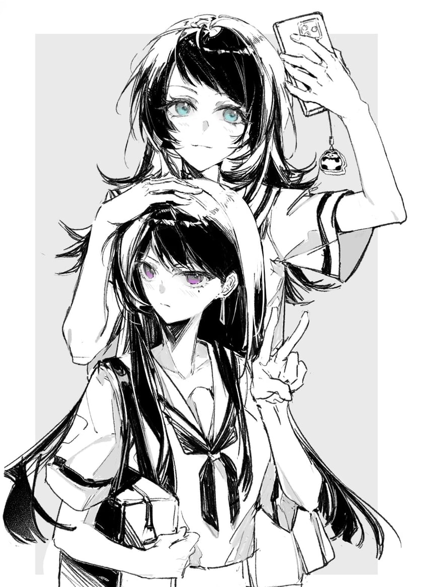 shiina taki and yahata umiri (bang dream! and 1 more) drawn by undersuito50673