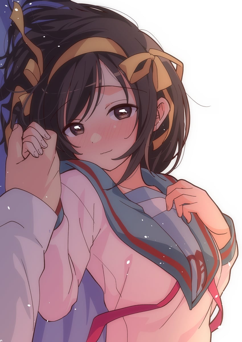 suzumiya haruhi and kyon (suzumiya haruhi no yuuutsu) drawn by taiki_(6240taiki)