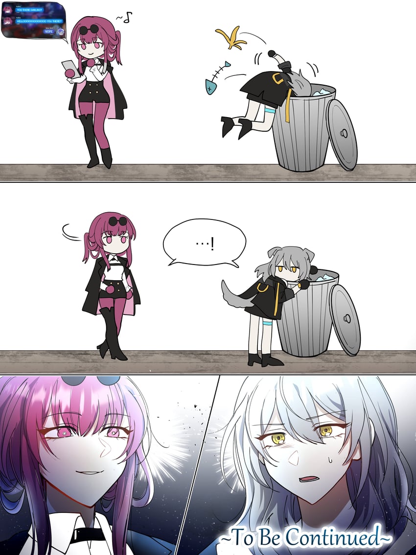 trailblazer, stelle, kafka, and silver wolf (honkai and 1 more) drawn by pillosopi