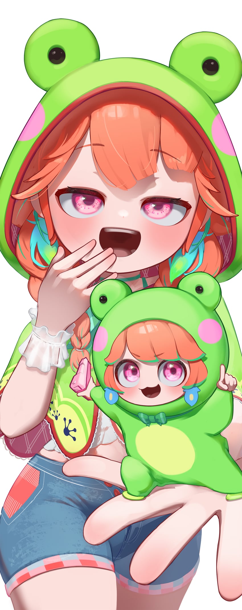 takanashi kiara and frogiwawa (hololive and 1 more) drawn by appleblossomtea