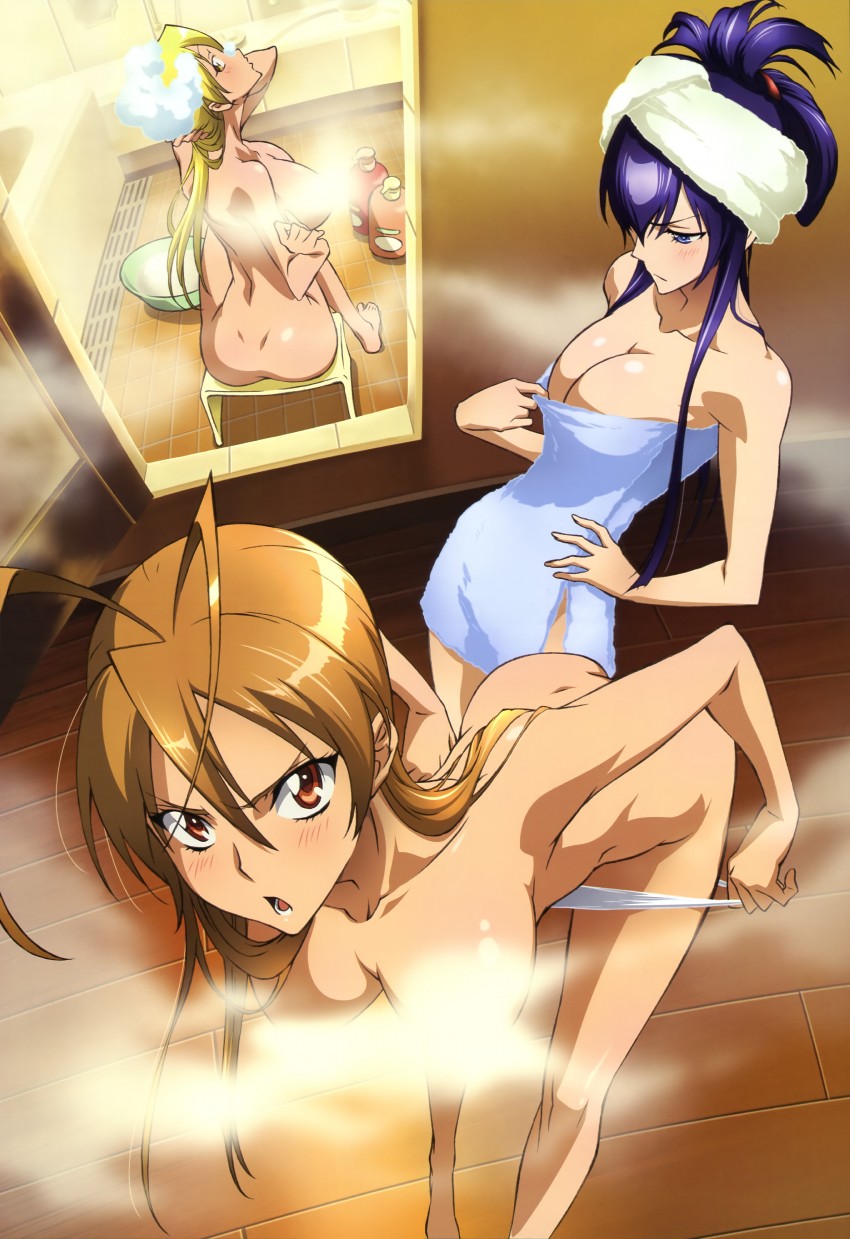 busujima saeko, miyamoto rei, and marikawa shizuka (nyantype and 1 more)