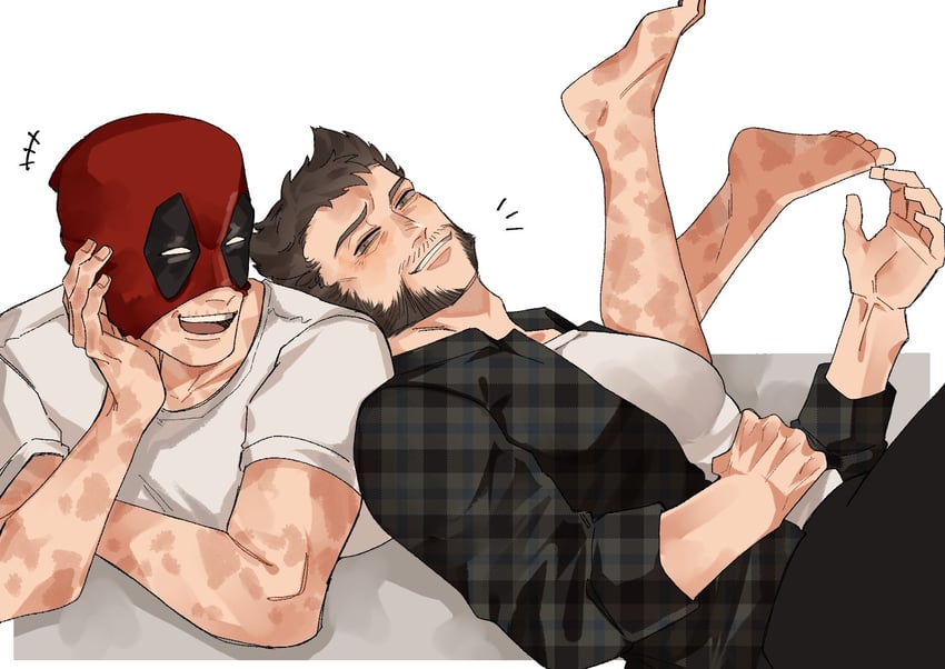 wolverine and deadpool (marvel and 4 more) drawn by wonpese