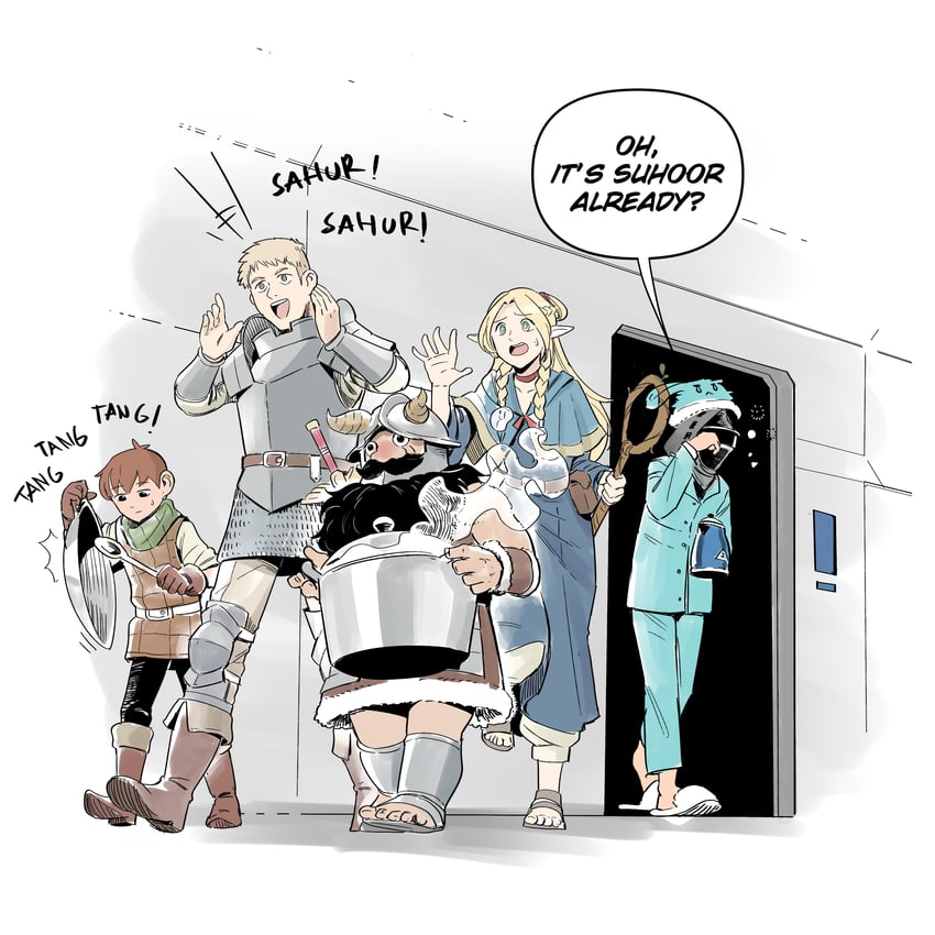 doctor, marcille donato, laios touden, senshi, and chilchuck tims (arknights and 1 more)