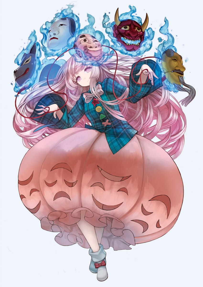 hata no kokoro (touhou and 1 more) drawn by masakichi_(mmw)