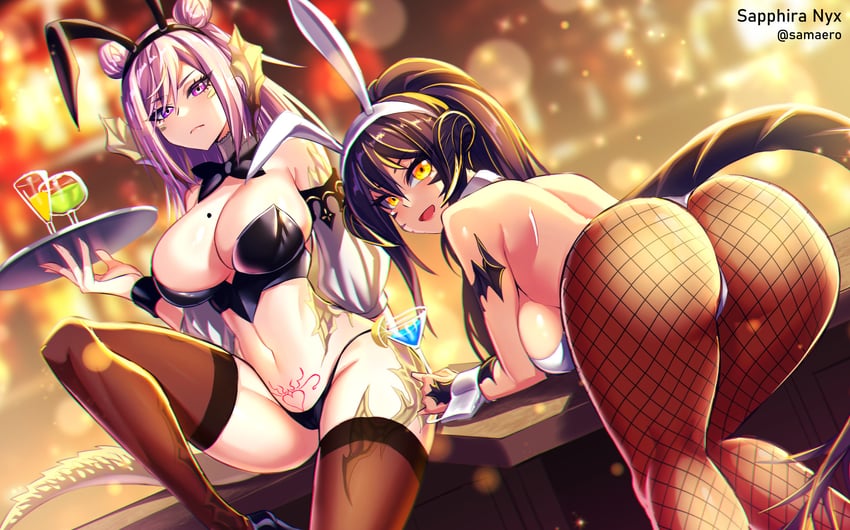 warrior of light and sapphira nyx (final fantasy and 1 more) drawn by samael_(5211)