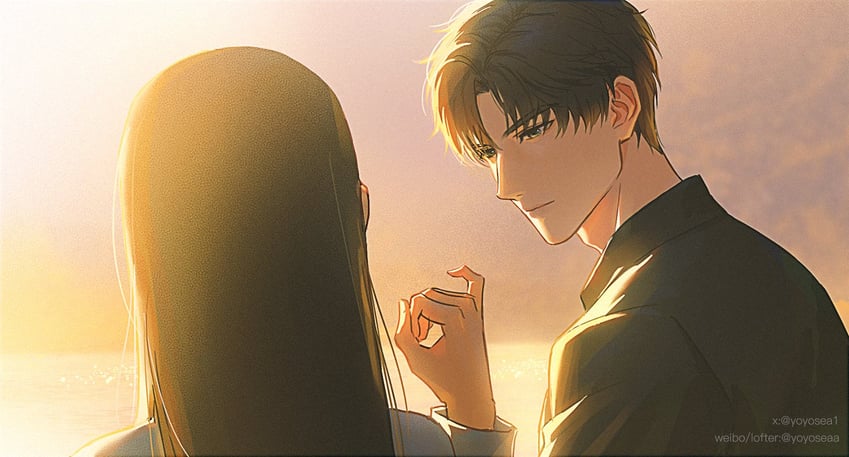protagonist and zayne (love and deepspace) drawn by yoyosea1